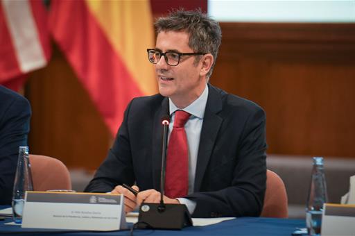 El ministro de la Presidencia, Justicia y Relaciones con las Cortes, Félix Bolaños, preside en Zaragoza la Conferencia Sectorial