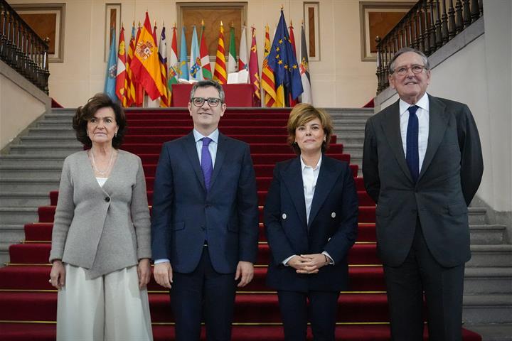 Carmen Calvo, Félix Bolaños, Soraya Sáenz de Santamaría y Matías Rodríguez Inciarte